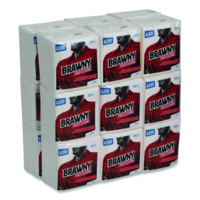 Professional Cleaning Towels, 1-Ply, 12 X 13, White, 50/Pack, 18 Packs/Carton