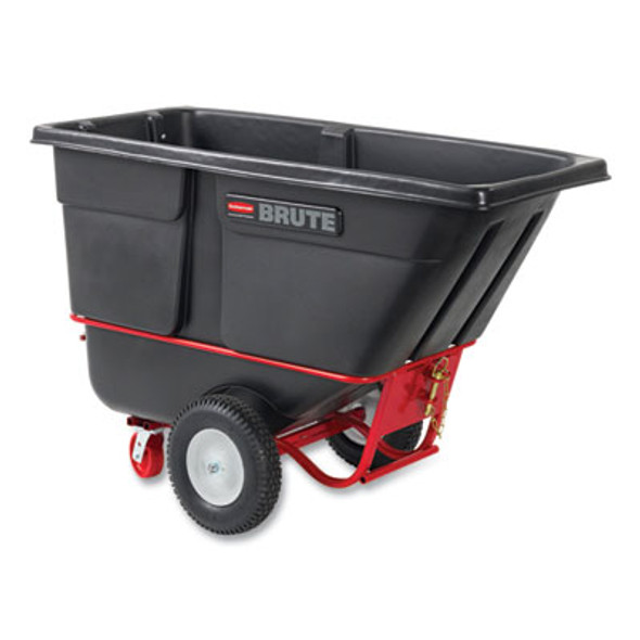 1.5 Cu Yd Brute Rotomolded Towable Tilt Truck, 2,100 Lb Capacity, Black
