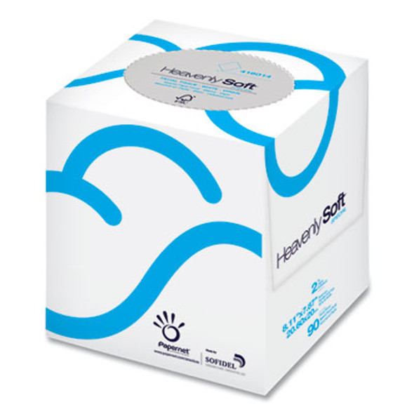 Heavenly Soft Facial Tissue, 2-Ply, White, 90 Sheets/Box, 36 Boxes/Carton