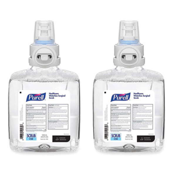 Waterless Surgical Scrub Gel Hand Sanitizer, 1,200 Ml Refill Bottle, Fragrance-Free, For Cs-8 Dispenser, 2/Carton