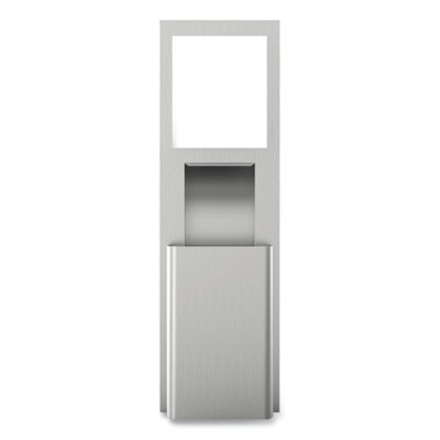 Mod Stainless Steel Recessed Wall Unit With Trash Receptacle, 11 X 4.5 X 54.5