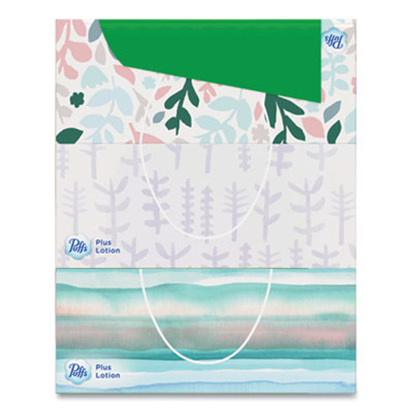 Plus Lotion Facial Tissue, 2-Ply, White, 124 Sheets/Box, 3 Box/Pack, 8 Packs/Carton