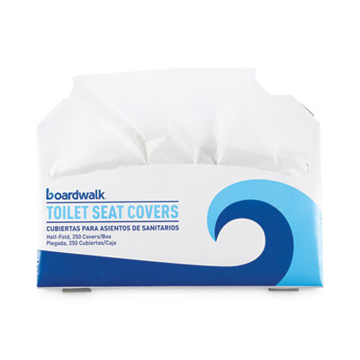 Premium Half-Fold Toilet Seat Covers, 14.17 x 16.73, White, 250/Sleeve, 10 Sleeves/Carton