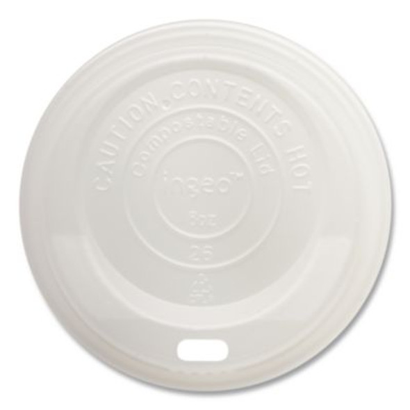 Pla Lids For Hot Cups, Fits 8 Oz Hot Cups, Plastic, White, 1,000/Carton