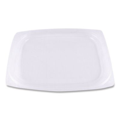 Pla Rectangular Deli Container Lids, 4.8 x 5.9 x 0.3, Clear, Plastic, 900/Carton