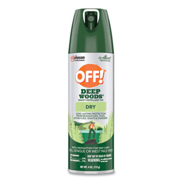 Deep Woods Dry Insect Repellent, 4 Oz Aerosol Spray, Neutral, 12/Carton