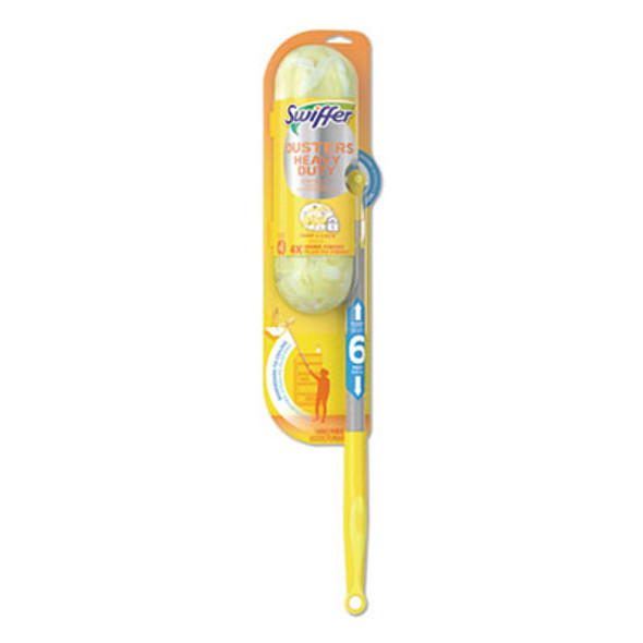 Heavy Duty Dusters With Super Extender Handle, 6 Ft Handle, 1 Handle/4 Dusters, 4/Carton
