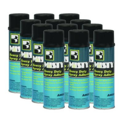 Heavy-Duty Adhesive Spray, 12 Oz, Dries Clear, 12/Carton