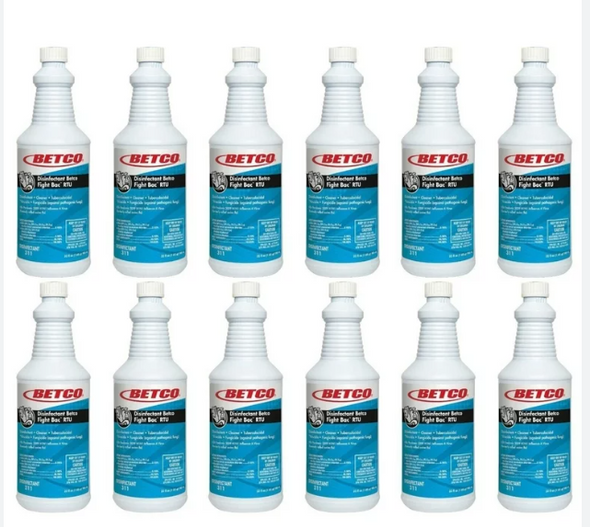Betco 31112-00 Fight Bac RTU Disinfectant Cleaner (12 - 32 oz Bottles)