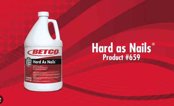 Betco 65904-00 Hard As Nails Floor Finish (4 - 1 GAL Bottles)