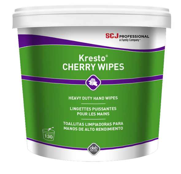 SC Johnson – KCW130W - Kresto® Cherry WIPES 130ct Bucket, 4/case