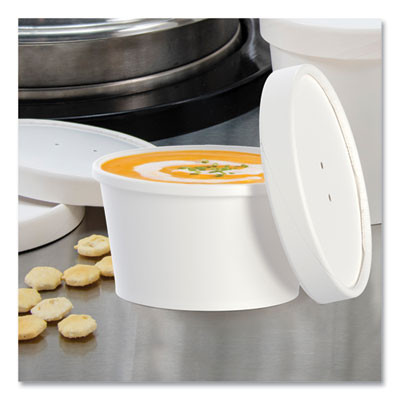 Flexstyle Double Poly Food Combo Packs, 8 Oz, White, Paper, 25/Pack, 10 Packs/Carton