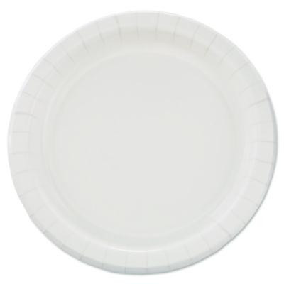 Bare Eco-Forward Clay-Coated Paper Dinnerware, Proplanet Seal, Mediumweight, Plate, 8.5" Dia, White, 125/Pack, 4 Packs/Carton