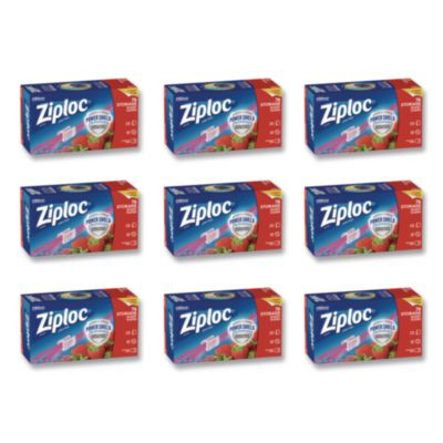 Slider Storage Bags, Quart, 5.88" x 1.88" x 7.88", Clear, 76 Bags/Box, 9 Boxes/Carton