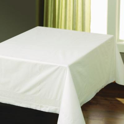 Tissue/Poly Tablecovers, 82" X 82", White, 25/Carton