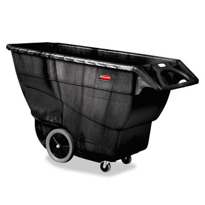 1 Cu Yd Structural Foam Tilt Truck, Heavy Duty, 2,100 Lb Capacity, Black