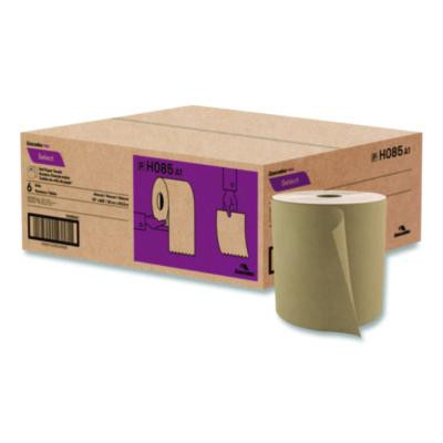 Select Roll Paper Towels, 1-Ply, 7.9" X 800 Ft, Natural, 6/Carton