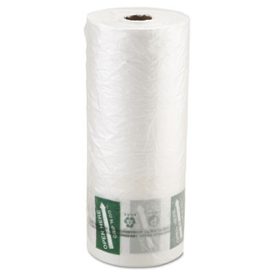 Produce Bags, Fruits And Veggies - More Matters Labeling, 0.35 Mil, 12" x 20", Clear, 875 Bags/Roll, 4 Rolls/Carton
