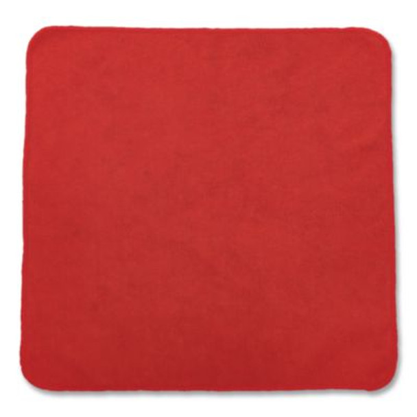 Microfiber Cleaning Cloths, 12 X 12, Red, 24/Pack