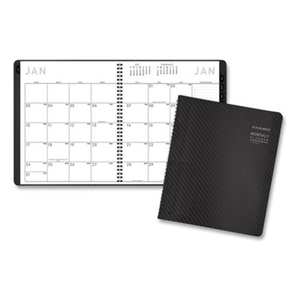 Contemporary Monthly Planner, Premium Paper, 11 x 9, Graphite Cover, 12-Month (Jan To Dec): 2026