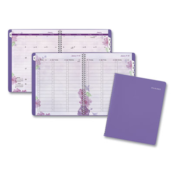 Beautiful Day Weekly/Monthly Planner, Vertical-Column Format, 11 x 8.5, Purple Cover, 13-Month: Jan 2026 To Jan 2027