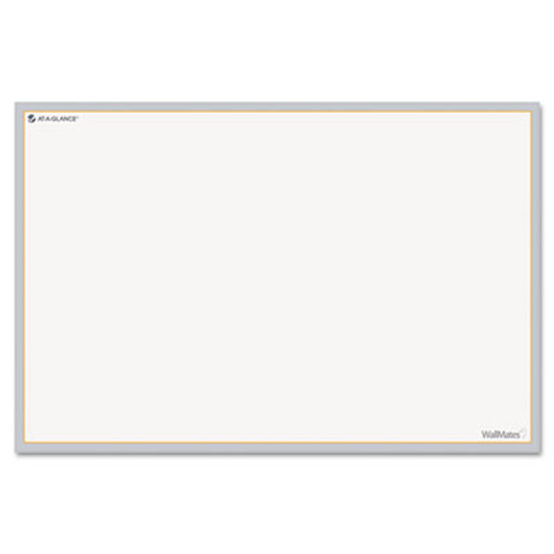Wallmates Self-Adhesive Dry Erase Writing/Planning Surface, 36 X 24, White/Gray/Orange Sheets, Undated