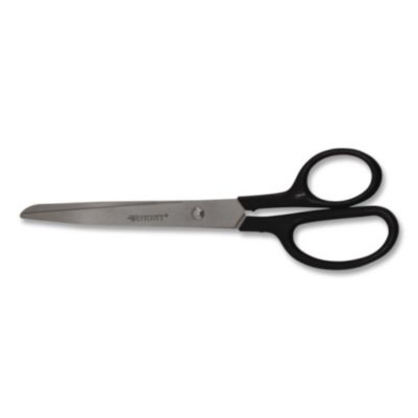 Straight Contract Scissors, 8" Long, 3" Cut Length, Straight Black Handle