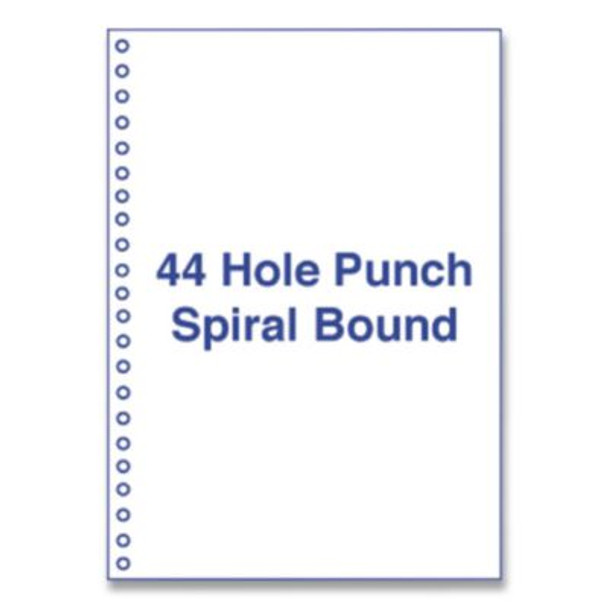 Punched Laser Cut Sheets, Side: 44-Hole, 20 Lb Bond Weight, 8.5 x 11, White, 500/Ream