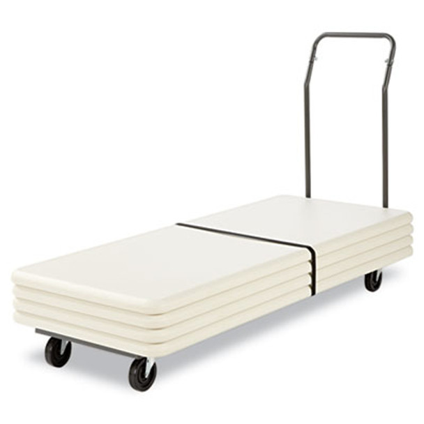 Chair/Table Cart, Metal, 600 Lb Capacity, 20.86" x 50.78" To 72.04" x 43.3", Black