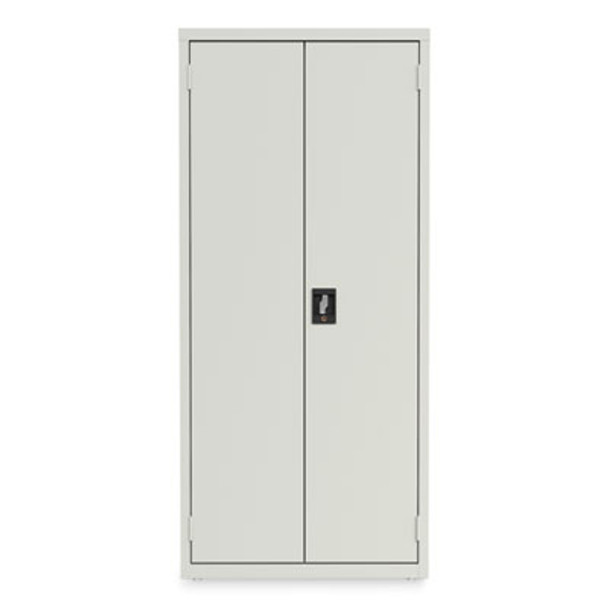 Economy Assembled Storage Cabinets, 4 Shelves, 30" x 15" x 66", Light Gray