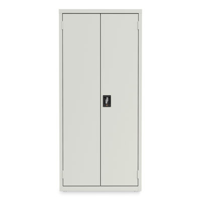 Economy Assembled Storage Cabinets, 4 Shelves, 30" x 15" x 66", Light Gray