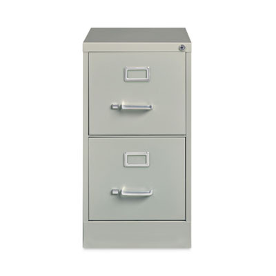 Two-Drawer Economy Vertical File, Letter-Size File Drawers, 15" x 22" x 28.37", Light Gray