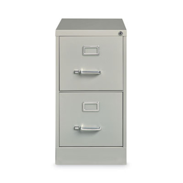 Two-Drawer Economy Vertical File, Letter-Size File Drawers, 15" x 26.5" x 28.37", Light Gray