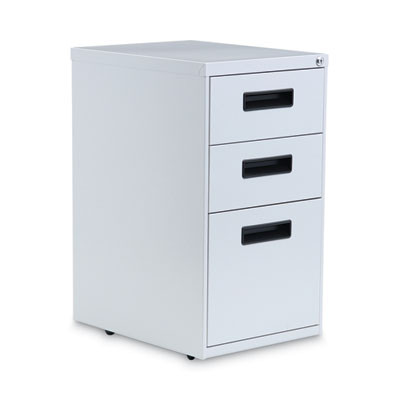 File Pedestal, Left Or Right, 3-Drawers: Box/Box/File, Legal/Letter, Light Gray, 14.96" X 19.29" X 27.75"