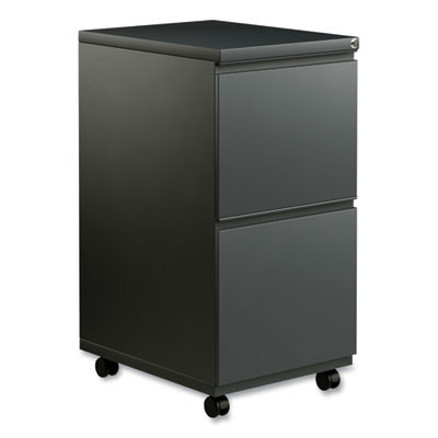 File Pedestal With Full-Length Pull, Left Or Right, 2 Legal/Letter-Size File Drawers, Charcoal, 14.96" X 19.29" X 27.75"