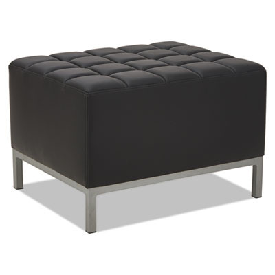 Alera Qub Series Ottoman, 26.38" x 21.5" x 17.5", Black