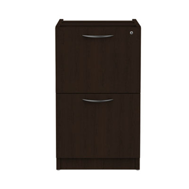 Alera Valencia Series Full Pedestal File, Left Or Right, 2 Legal/Letter-Size File Drawers, Espresso, 15.63" X 20.5" X 28.5"