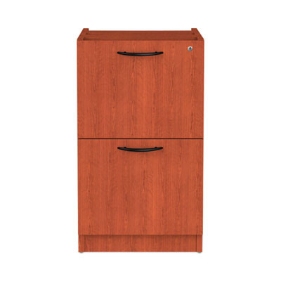 Alera Valencia Series Full Pedestal File, Left/Right, 2 Legal/Letter-Size File Drawers, Medium Cherry, 15.63" X 20.5" X 28.5"