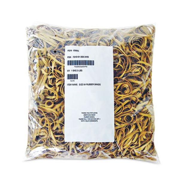 Postal Rubber Bands, Size 64, Crepe, 2,125 Count