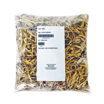 Postal Rubber Bands, Size 64, Crepe, 2,125 Count