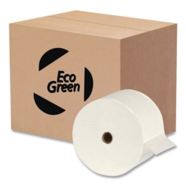 Recycled Two-Ply Small Core Toilet Paper, Septic Safe, White, 1,500 Sheets/Roll, 24 Rolls/Carton