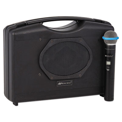 Bluetooth Audio Portable Buddy With Wireless Handheld Mic, 50 W, Black