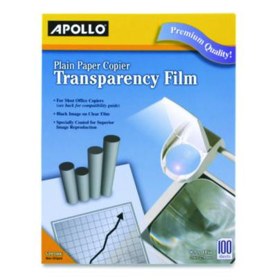 Plain Paper Transparency Film, 8.5 X 11, Black On Clear, 100/Box
