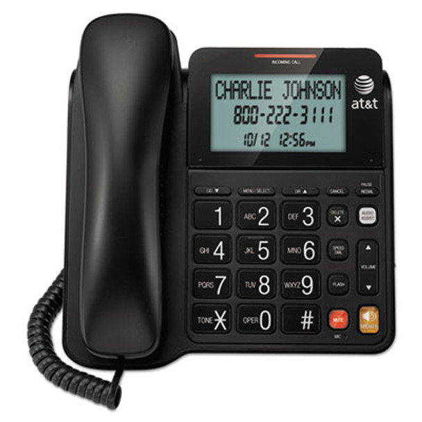 Cl2940 One-Line Corded Speakerphone With Large Tilt Display, Black