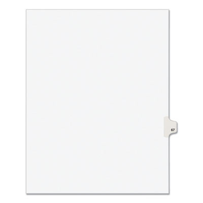 Preprinted Legal Exhibit Side Tab Index Dividers, Avery Style, 10-Tab, 67, 11 X 8.5, White, 25/Pack, (1067)