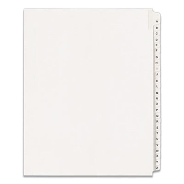 Preprinted Legal Exhibit Side Tab Index Dividers, Allstate Style, 26-Tab, A To Z, 11 X 8.5, White, 1 Set, (1700)