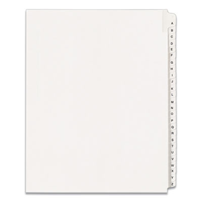 Preprinted Legal Exhibit Side Tab Index Dividers, Allstate Style, 26-Tab, A To Z, 11 X 8.5, White, 1 Set, (1700)