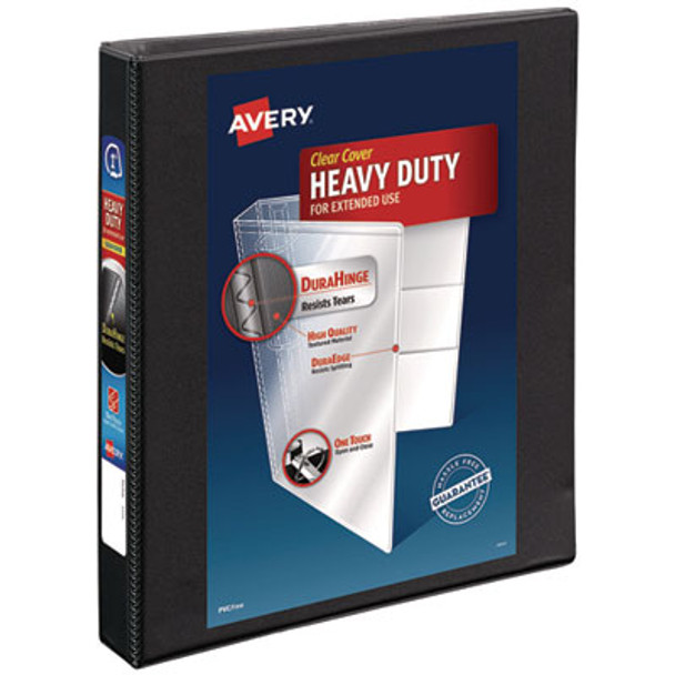 Heavy-Duty Non Stick View Binder With Durahinge And Slant Rings, 3 Rings, 1" Capacity, 11 X 8.5, Black, (5300)