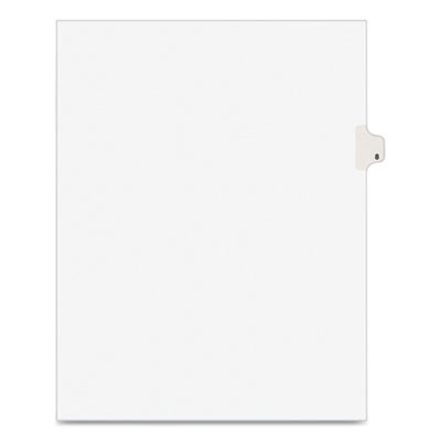 Preprinted Legal Exhibit Side Tab Index Dividers, Avery Style, 10-Tab, 8, 11 X 8.5, White, 25/Pack