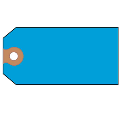 Unstrung Shipping Tags, 11.5 Pt Stock, 4.75 x 2.38, Blue, 1,000/Box